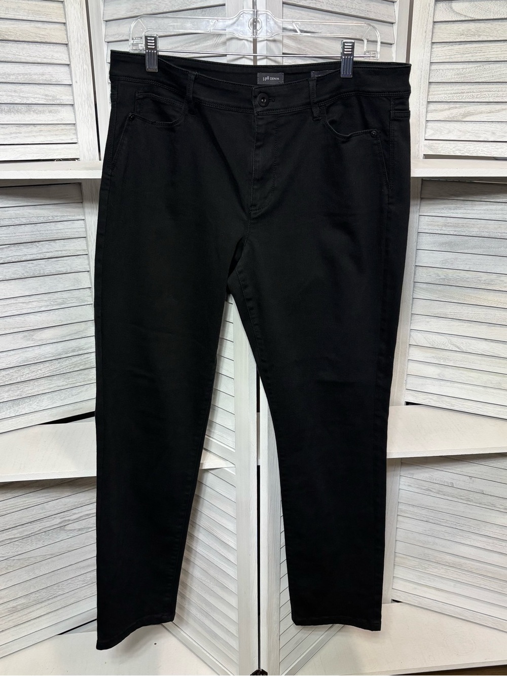 J.Jill Authentic Fit Black Slim Ankle Jeans Size 12